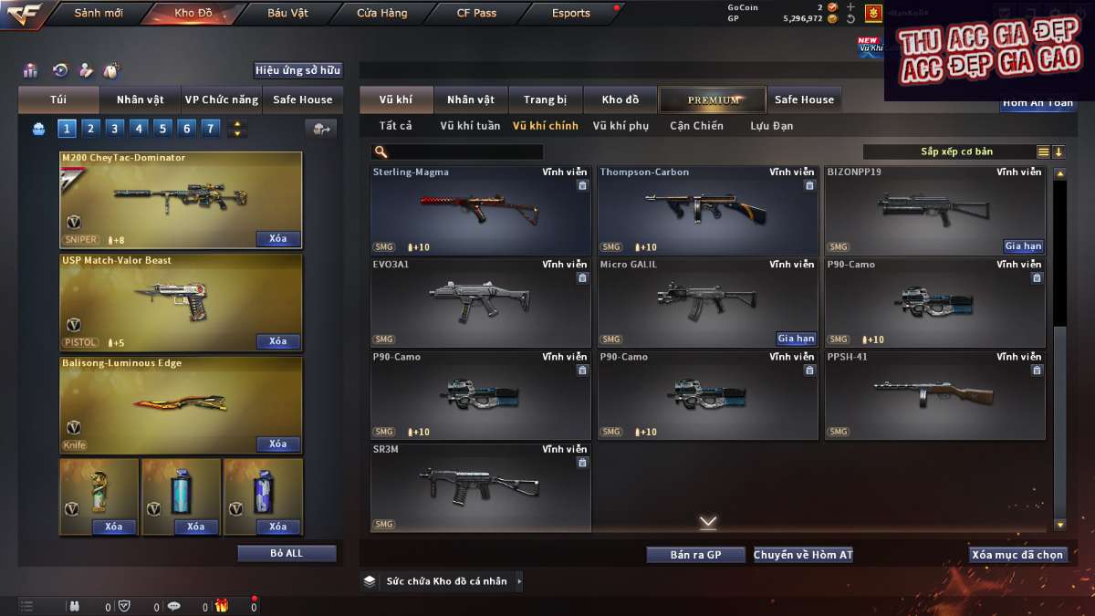 shop acc cf uy tin gia re